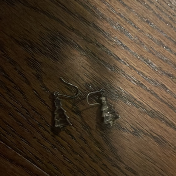 Vintage Christmas tree earrings - Picture 3 of 3